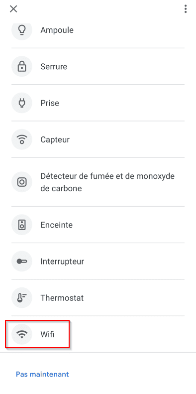 Ajout d'un google wifi dans l'application Google Home